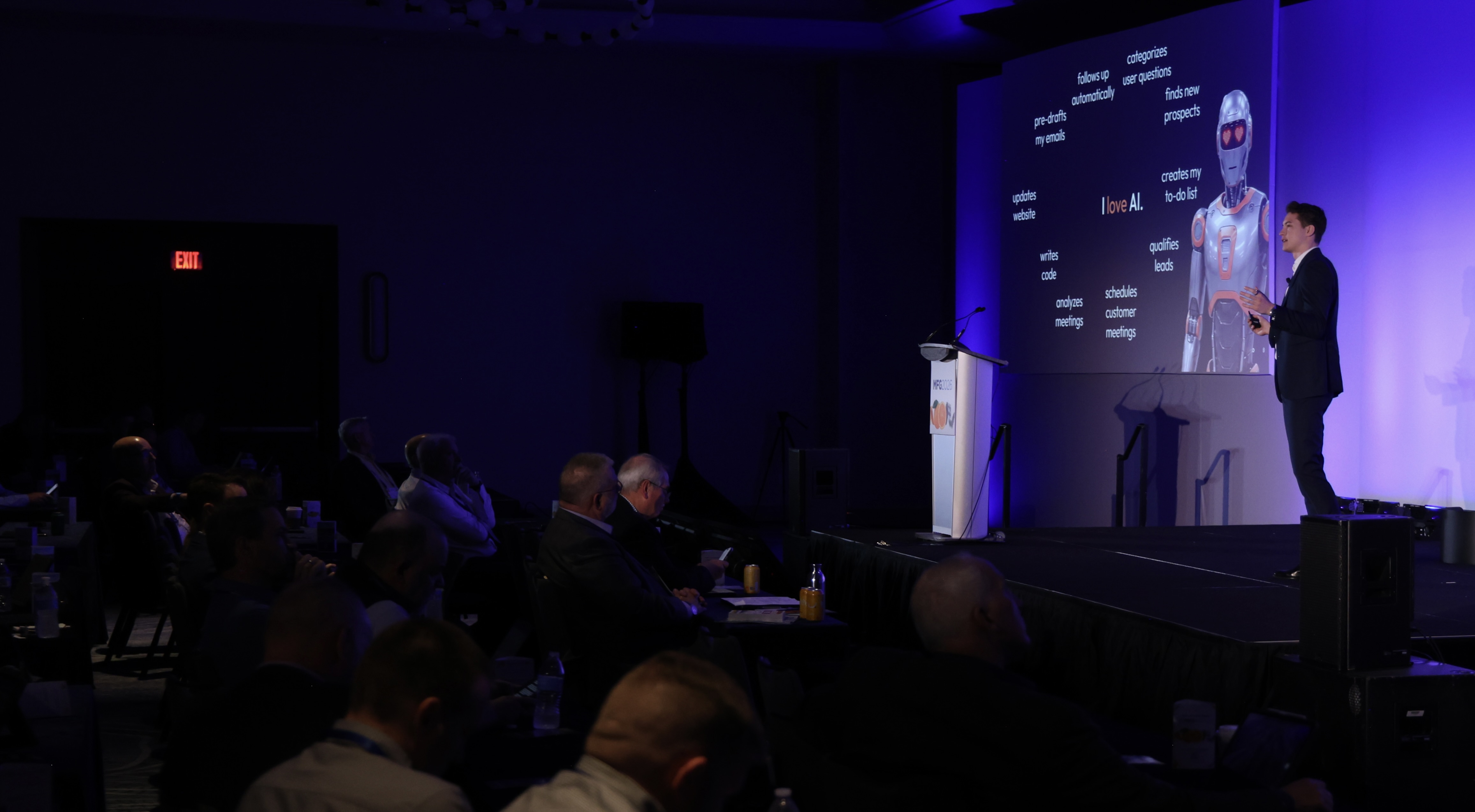 SUPPLYCO AI Bootcamp presenting AI capabilities to industrial supplier leaders